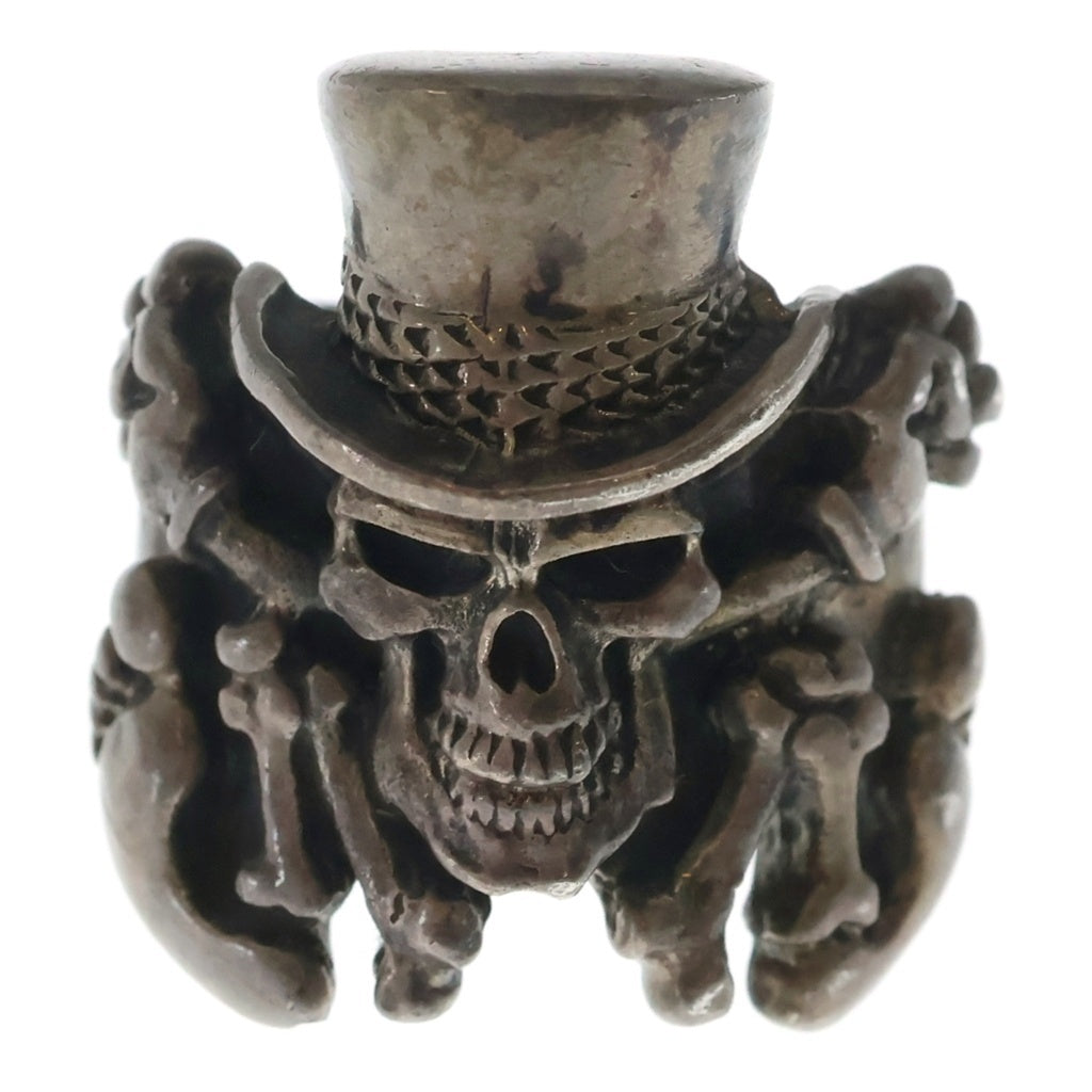 CRAZY PIG(クレイジーピッグ) MASCOT SKULL RING シルクハット スカル リング シルバー