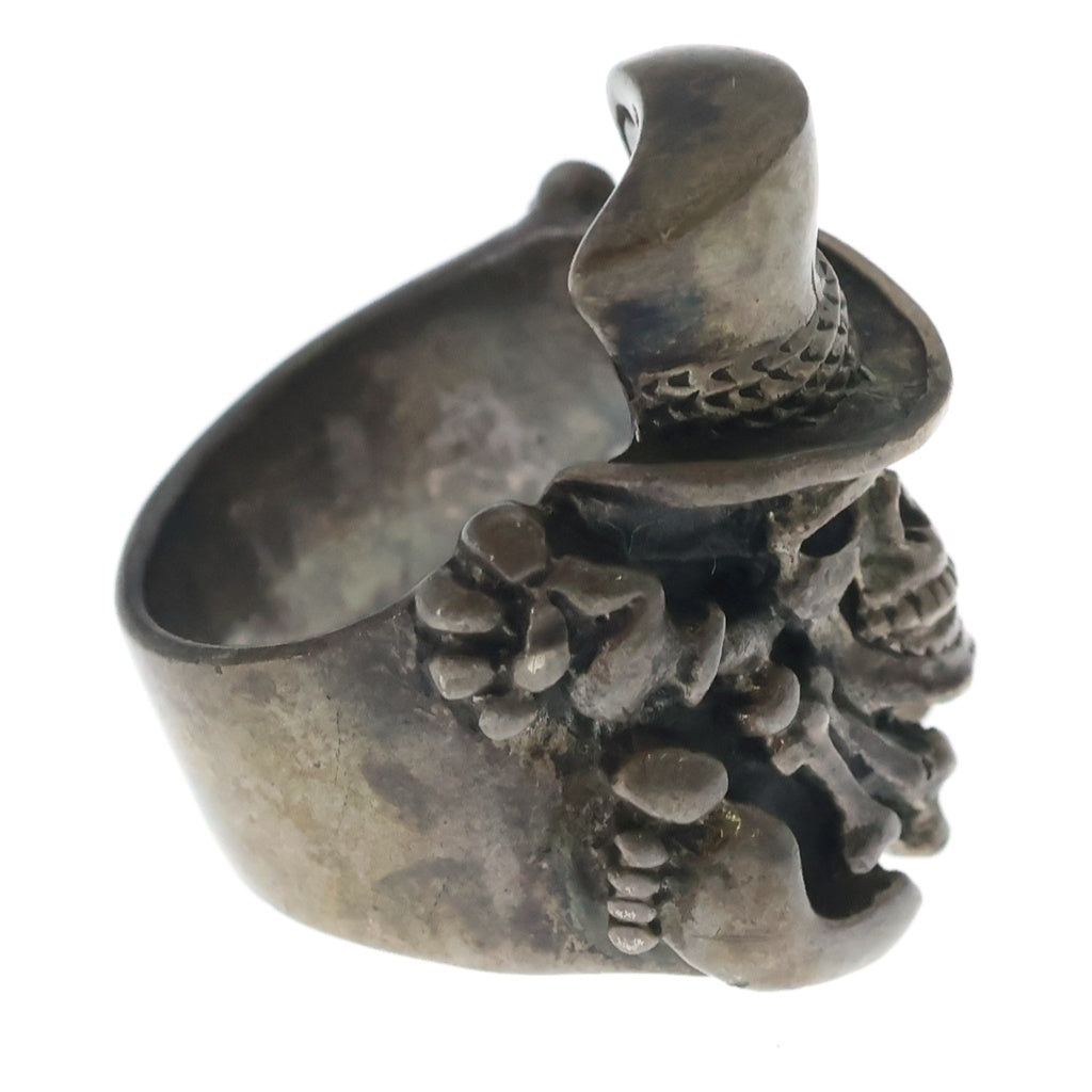 CRAZY PIG(クレイジーピッグ) MASCOT SKULL RING シルクハット スカル リング シルバー