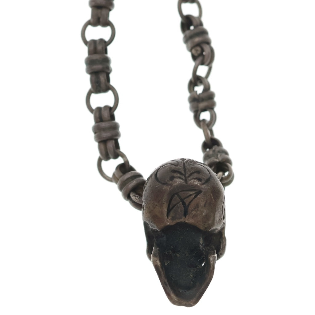 CRAZY PIG(クレイジーピッグ) ENGRAVED SKULL エングレーブドスカル ネックレス シルバー