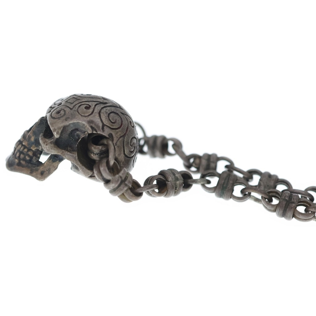 CRAZY PIG(クレイジーピッグ) ENGRAVED SKULL エングレーブドスカル ネックレス シルバー