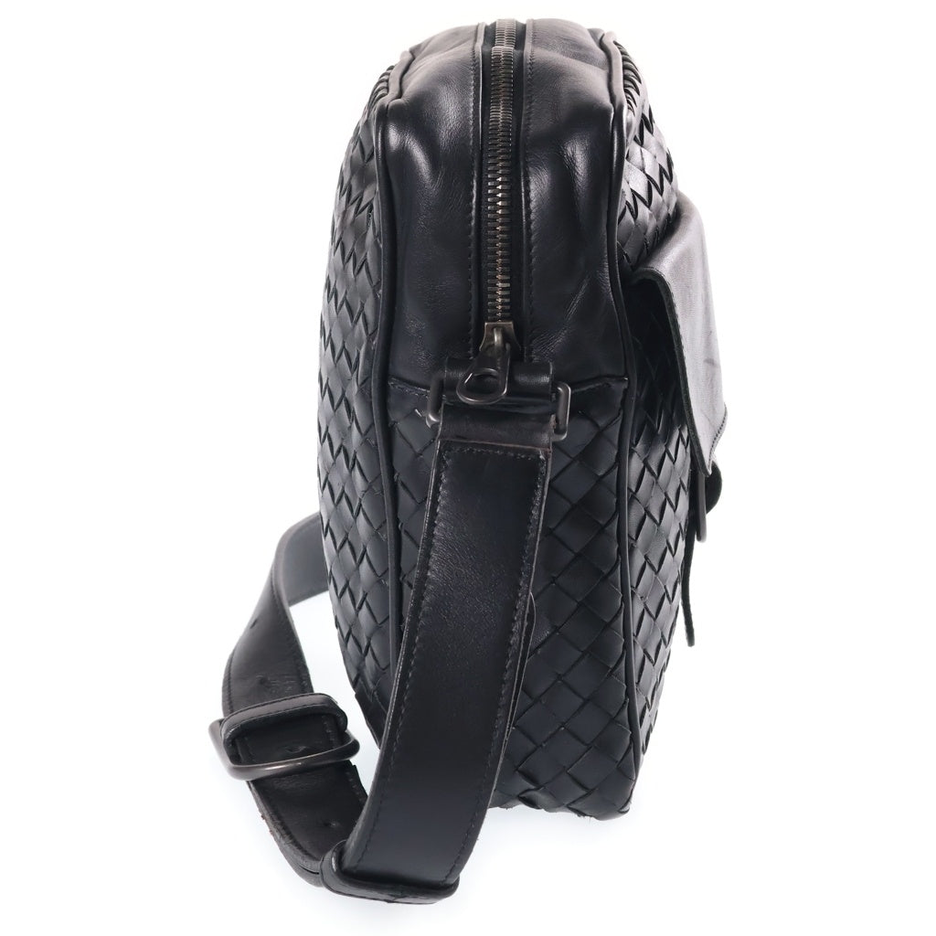 BOTTEGA VENETA(ボッテガヴェネタ) イントレチャート レザー ショルダーバッグ 113092 V4651 1000 ブラック