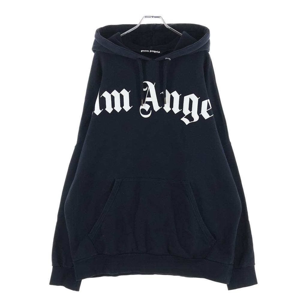 Palm Angels(パームエンジェルス) FRONT OVER LOGO HOODIE フロント オーバー ロゴ プルオーバーパーカー ブラック PMBB036R20636001