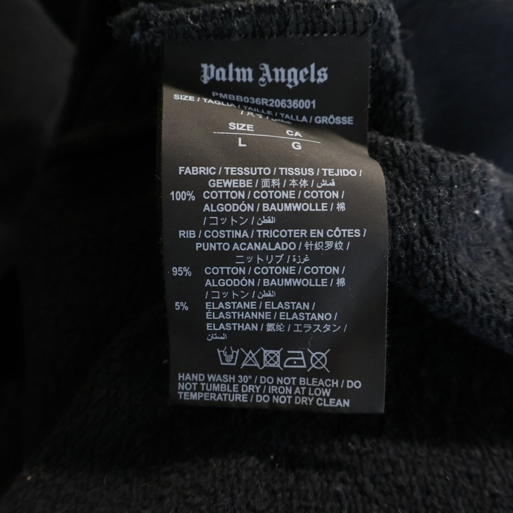 Palm Angels(パームエンジェルス) FRONT OVER LOGO HOODIE フロント オーバー ロゴ プルオーバーパーカー ブラック PMBB036R20636001