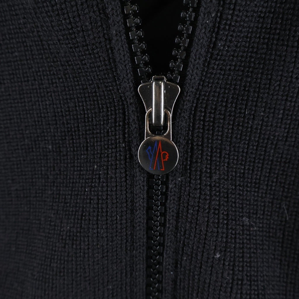 MONCLER(モンクレール) MAGLIONE TRICOT GILET マリオーネ ニット切替 B20919413400 ダウンベスト ブラック