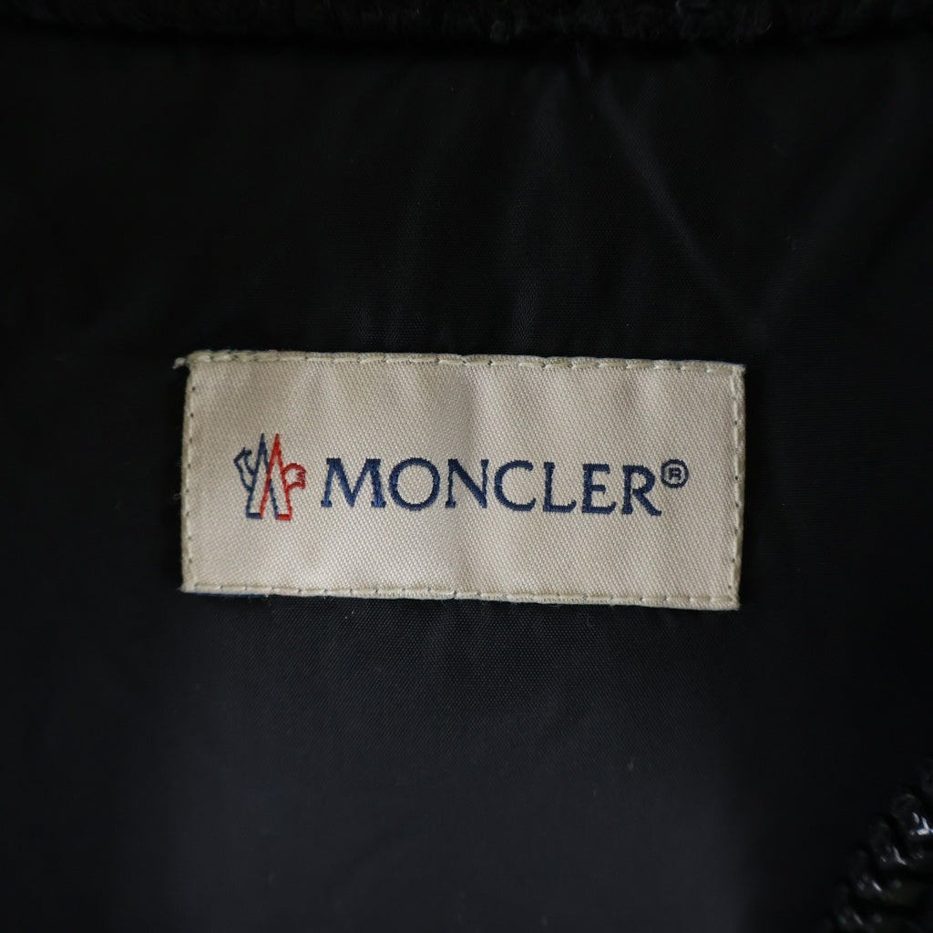 MONCLER(モンクレール) MAGLIONE TRICOT GILET マリオーネ ニット切替 B20919413400 ダウンベスト ブラック