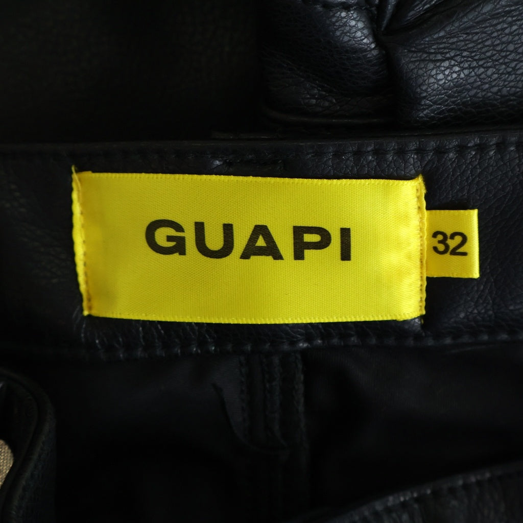 GUAPI(グアピ) BLACK OPS LEATHER PANTS ブラックオプス レザーパンツ 26WO-GP-SS03 ブラック