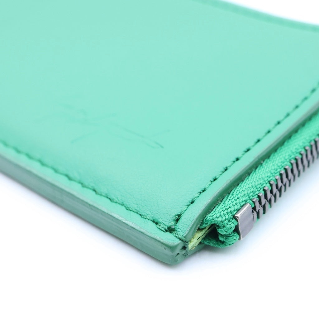 Yohji Yamamoto(ヨウジヤマモト) Discord ミニ L字型 カードケース グリーン DA-A85-784