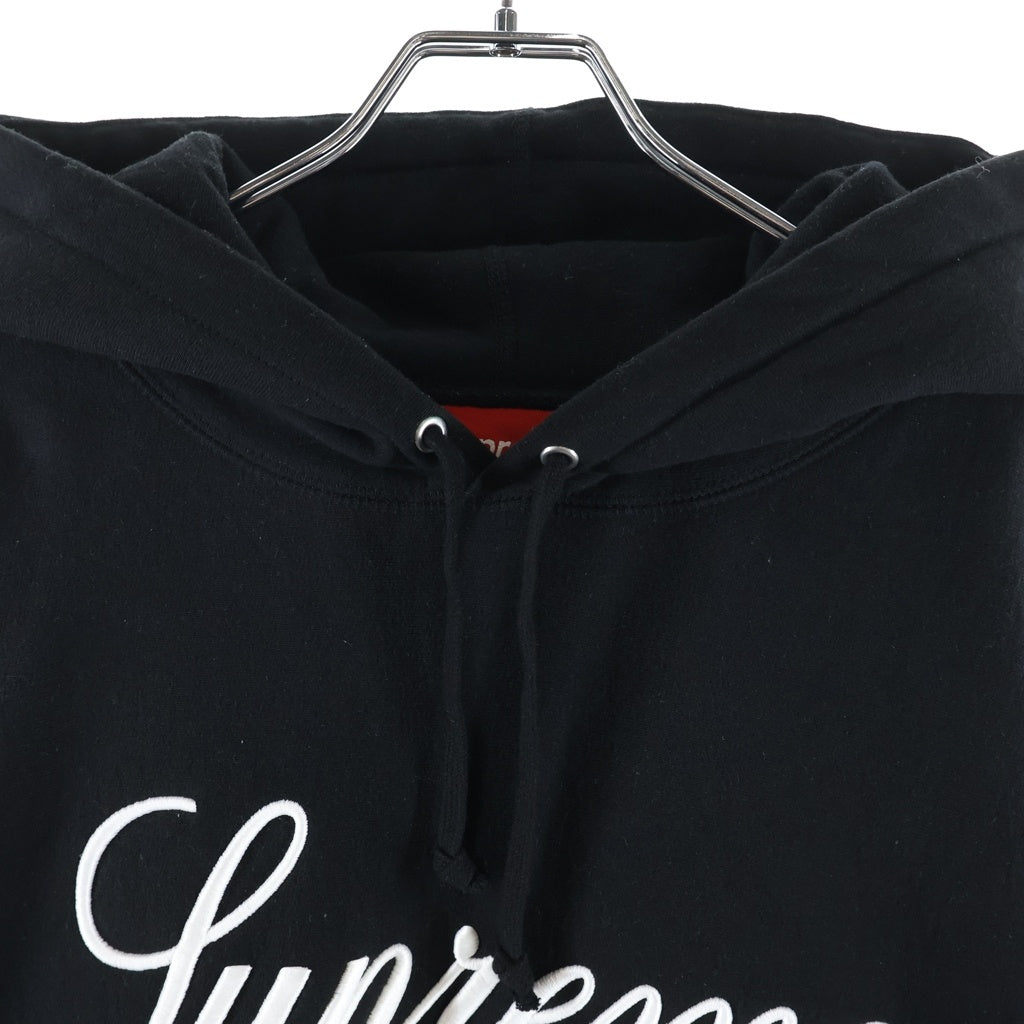 SUPREME(シュプリーム) 24AW Raised Script Hooded Sweatshirt レイズド スクリプト プルオーバー スウェットパーカー フーディー ブラック