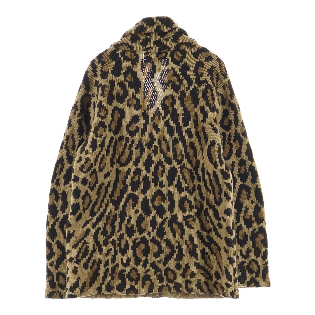LAUREN RALPH LAUREN(ローレンラルフローレン) 90s レオパード ショールカラー カーディガン ベージュ