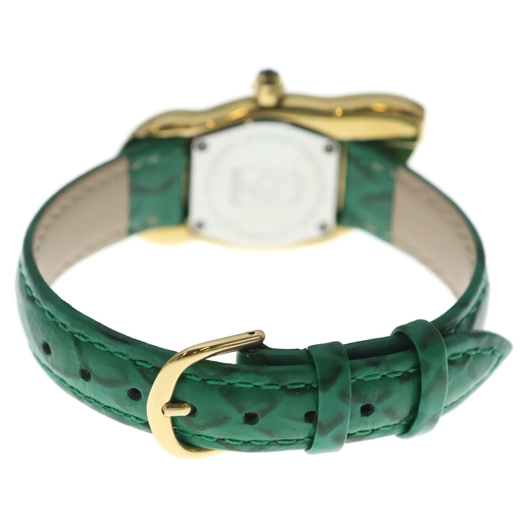 NO BRAND(ノーブランド) LAPHONT MELTING WATCH 腕時計 ゴールド グリーン A-57 レディース