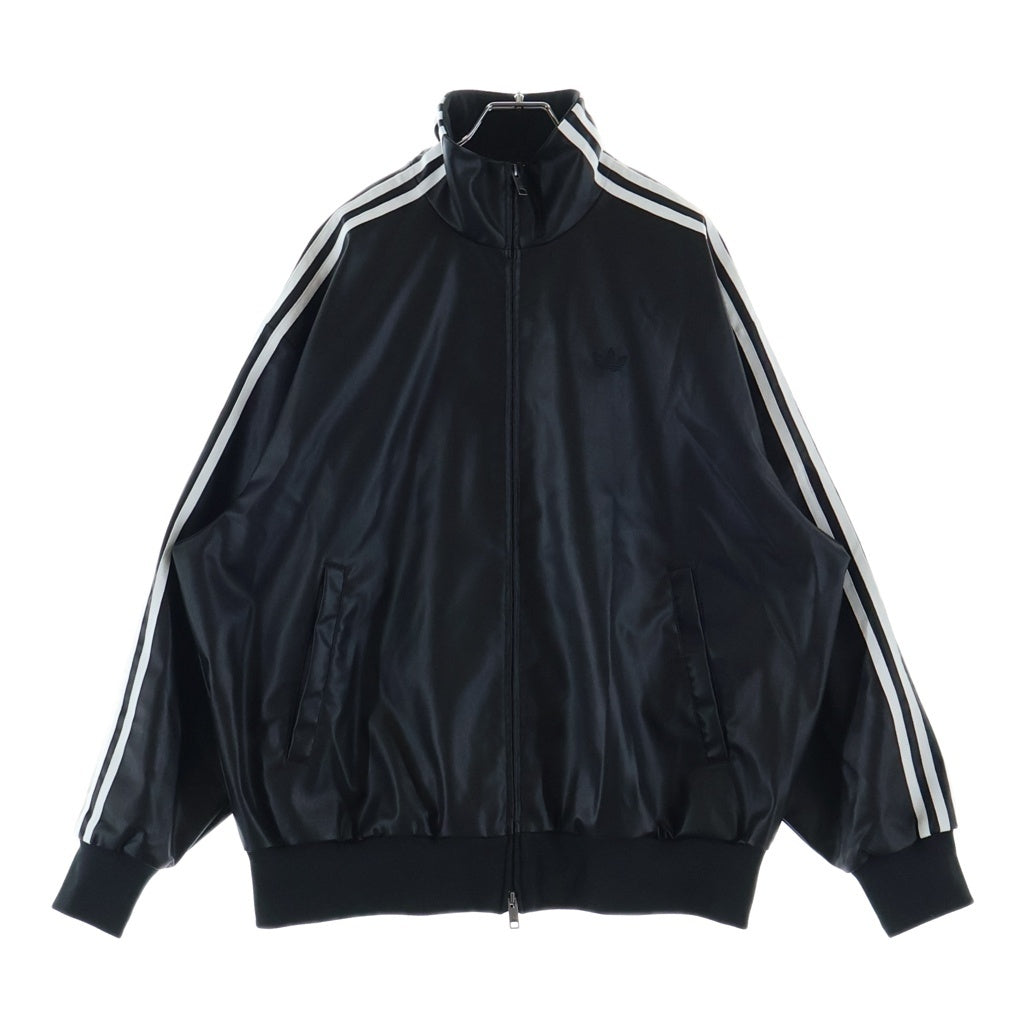 adidas(アディダス) プレザー 3S トラック レザージャケット ブラック