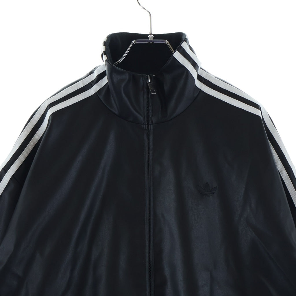 adidas(アディダス) プレザー 3S トラック レザージャケット ブラック