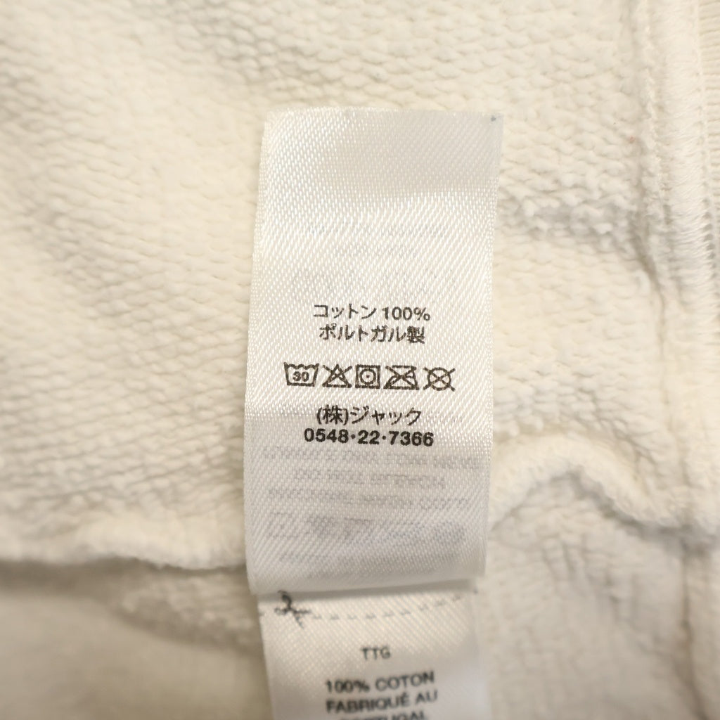 STUSSY(ステューシー) BUANA PIGMENT DYED ZIP HOODIE ブアナピグメント プリント ジップアップパーカー ホワイト 1975052