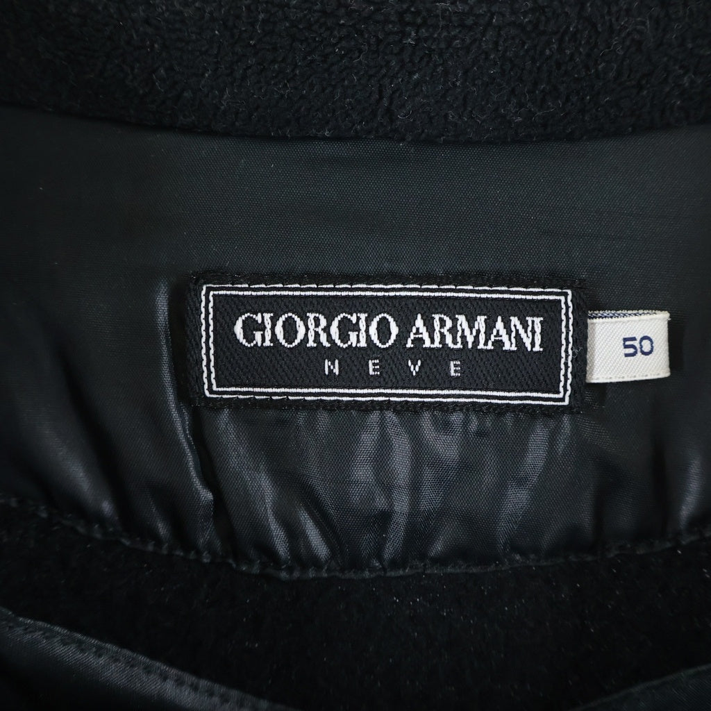 GIORGIO ARMANI(ジョルジオアルマーニ) 80s-90s NEVE ジップデザイン アノラック フリース ジャケット ブラック