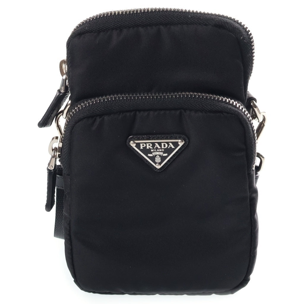 PRADA(プラダ) Re-Nylon ショルダーポーチ スマートフォンケース ブラック 2ZT024 レディース