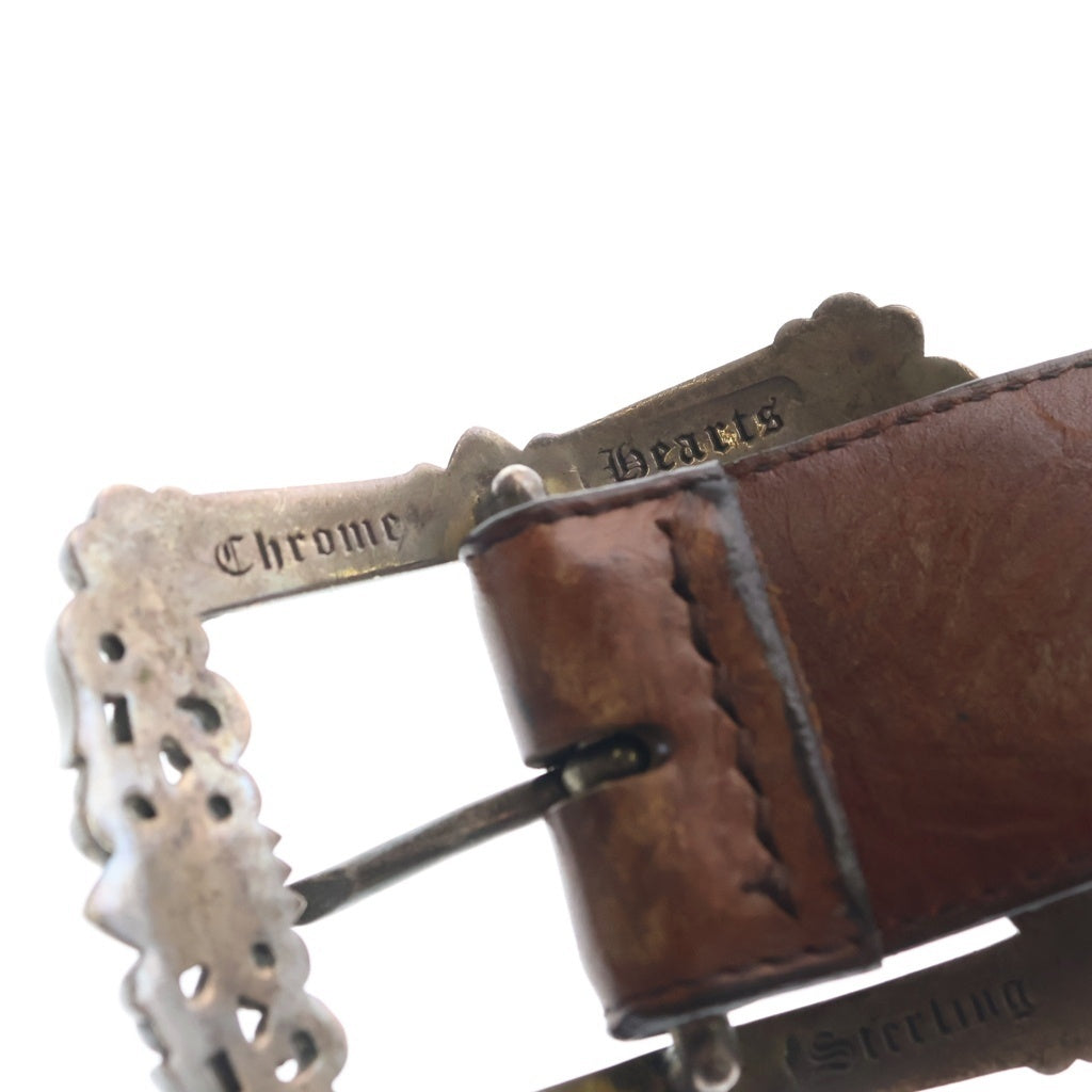 CHROME HEARTS(クロムハーツ) BLT FILIGREE OTJ フィリグリーOTJ レザーベルト ブラウン シルバー