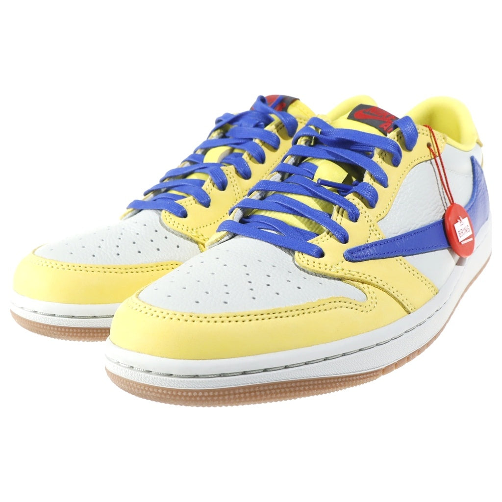 NIKE(ナイキ) ×TRAVIS SCOTT WMNS AIR JORDAN 1 RETRO LOW OG CANARY トラヴィススコット ウィメンズ エアジョーダン1 ローカットスニーカー DZ4137-700 イエロー