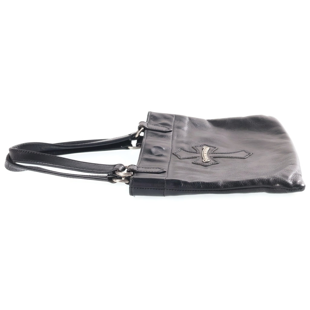 CHROME HEARTS(クロムハーツ) 1 Cross Leather Patch Mini Tote Bag クロムハーツ 1クロス レザーパッチ ミニトートバッグ ブラック レディース
