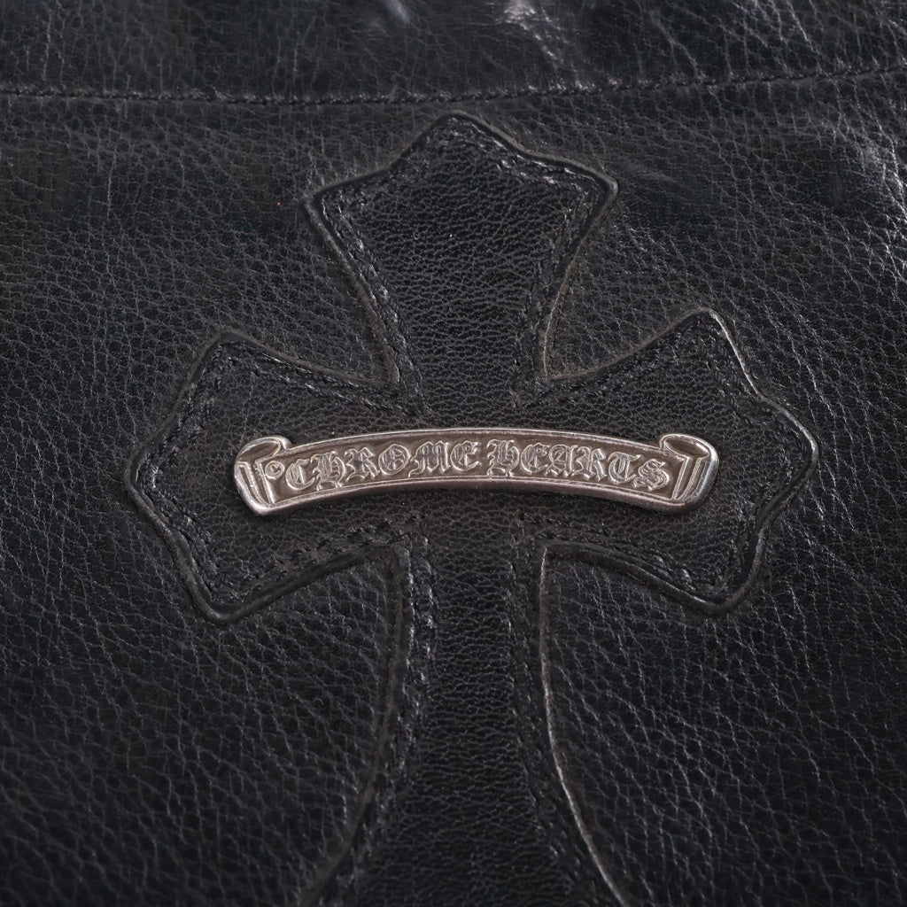 CHROME HEARTS(クロムハーツ) 1 Cross Leather Patch Mini Tote Bag クロムハーツ 1クロス レザーパッチ ミニトートバッグ ブラック レディース
