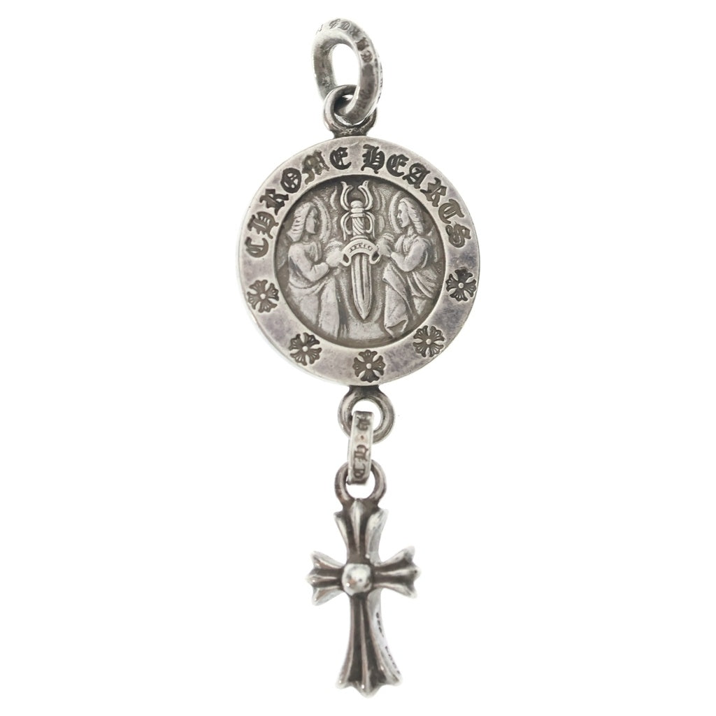 CHROME HEARTS(クロムハーツ) ANGEL MEDAL wCRS BBYFAT エンジェルメダル/ベイビーファットクロス ペンダントトップ シルバー BCA208
