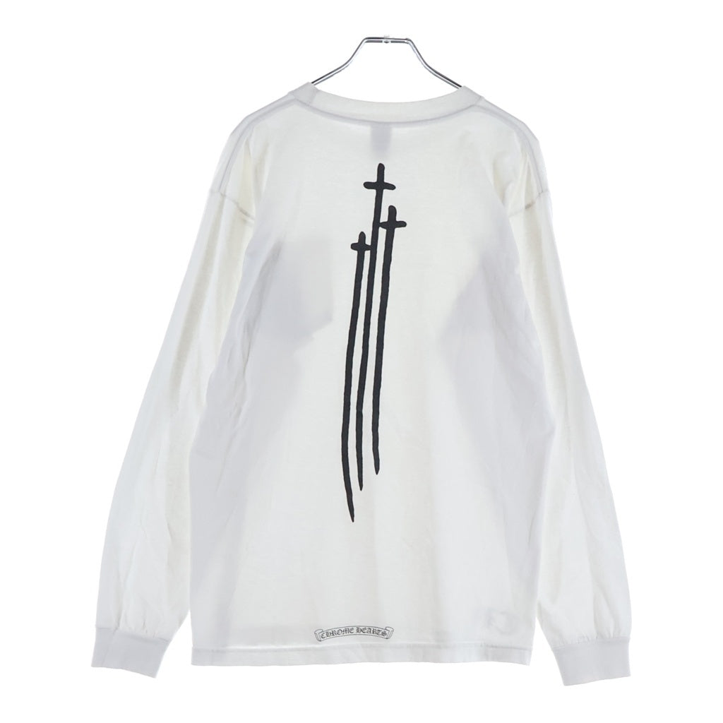 CHROME HEARTS(クロムハーツ) OLD RS3 CROSS L/S TEE オールド ヴァーティカルロゴ アールエススリー 長袖クルーネックカットソー ブラック