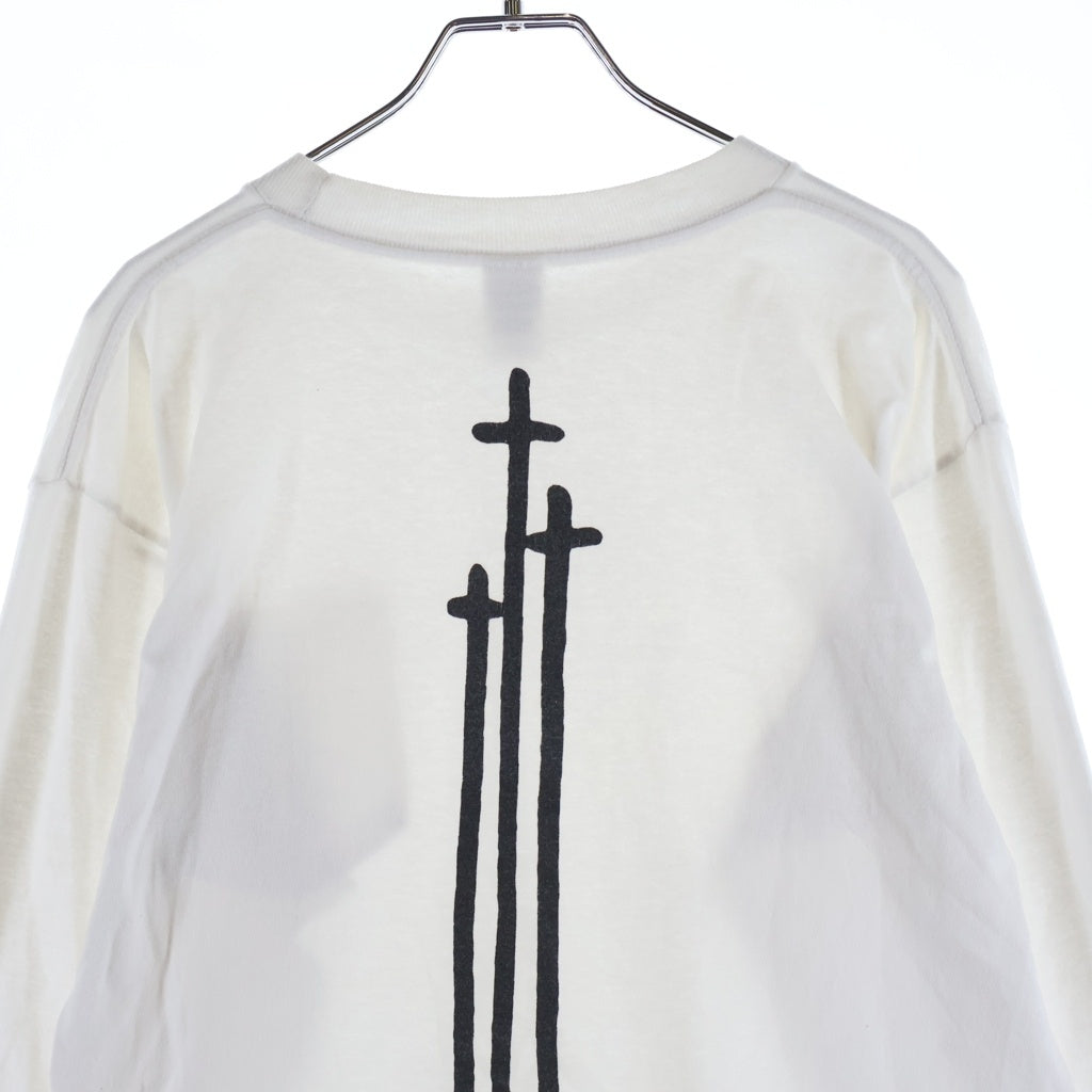 CHROME HEARTS(クロムハーツ) OLD RS3 CROSS L/S TEE オールド ヴァーティカルロゴ アールエススリー 長袖クルーネックカットソー ブラック