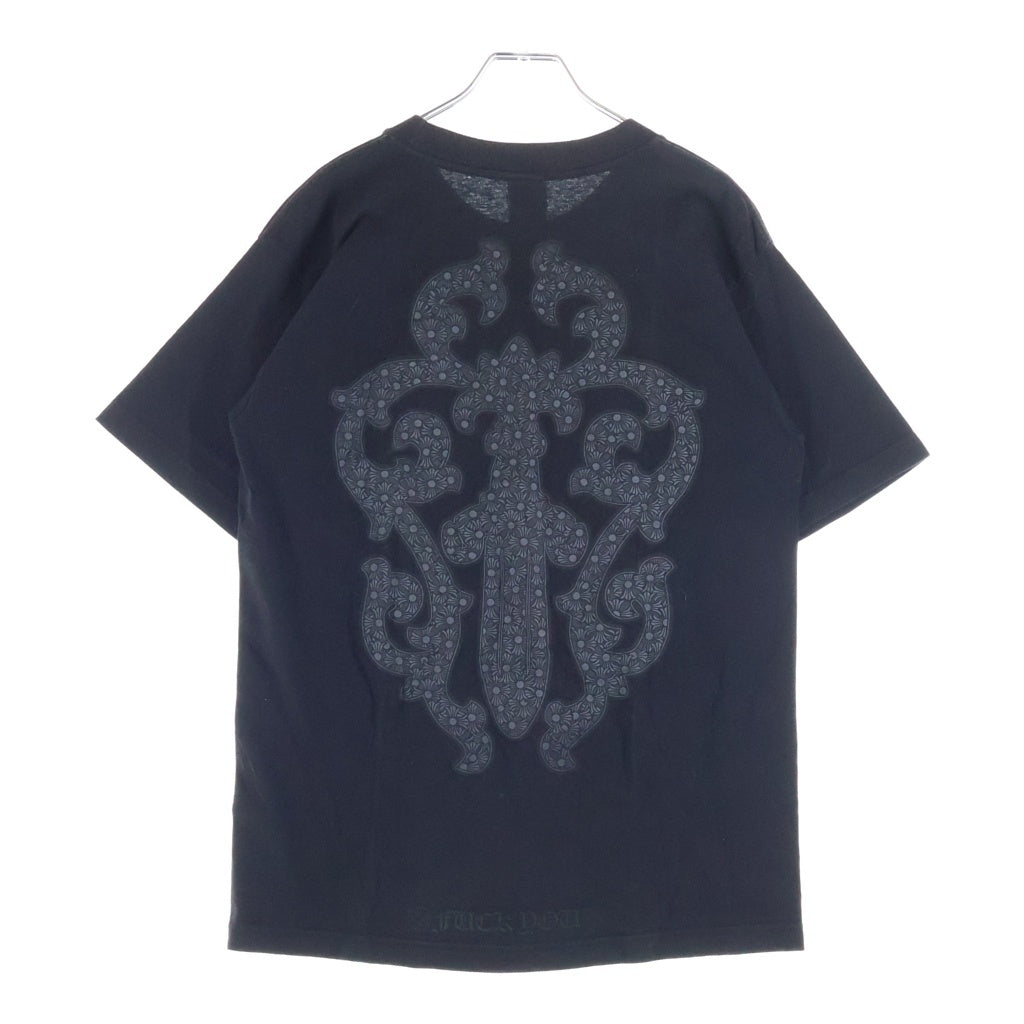 CHROME HEARTS(クロムハーツ) OLD VINE DAGGER S/S TEE オールド ダガー アームCHプラスプリント クルーネック半袖Tシャツカットソー ブラック