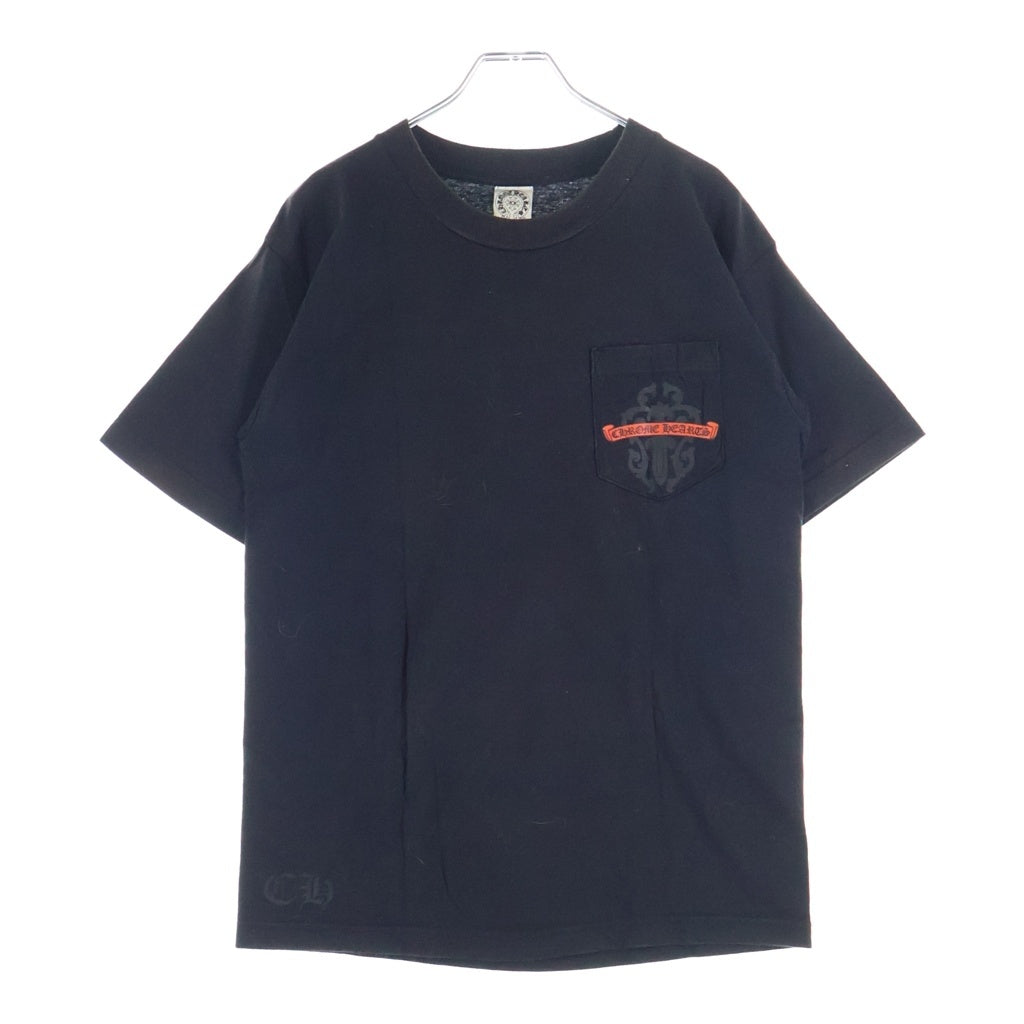 CHROME HEARTS(クロムハーツ) OLD VINE DAGGER S/S TEE オールド ダガー アームCHプラスプリント クルーネック半袖Tシャツカットソー ブラック