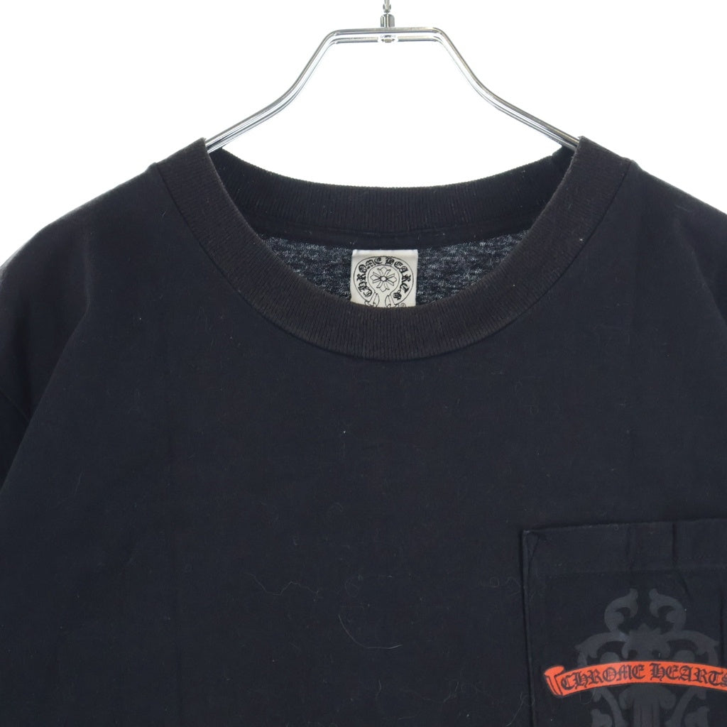 CHROME HEARTS(クロムハーツ) OLD VINE DAGGER S/S TEE オールド ダガー アームCHプラスプリント クルーネック半袖Tシャツカットソー ブラック