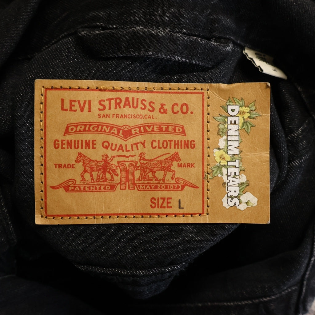 DENIM TEARS(デニムティアーズ) ×LEVI'S TYPE-2 ALL OVER WREATH LIGHT WASH フラワープリントライトウォッシュデニムジャケット PC9-A2318-0003 ブラック PC9-A2318-0006