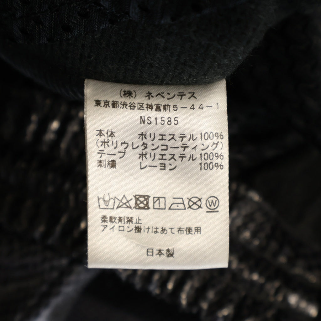 Needles(ニードルス) 24AW×NUBIAN TRACK PANTS SYNCETIC LEATHER EXCLUSIVE ヌビアン トラックパンツ フェイクレザー ブラック NS1585