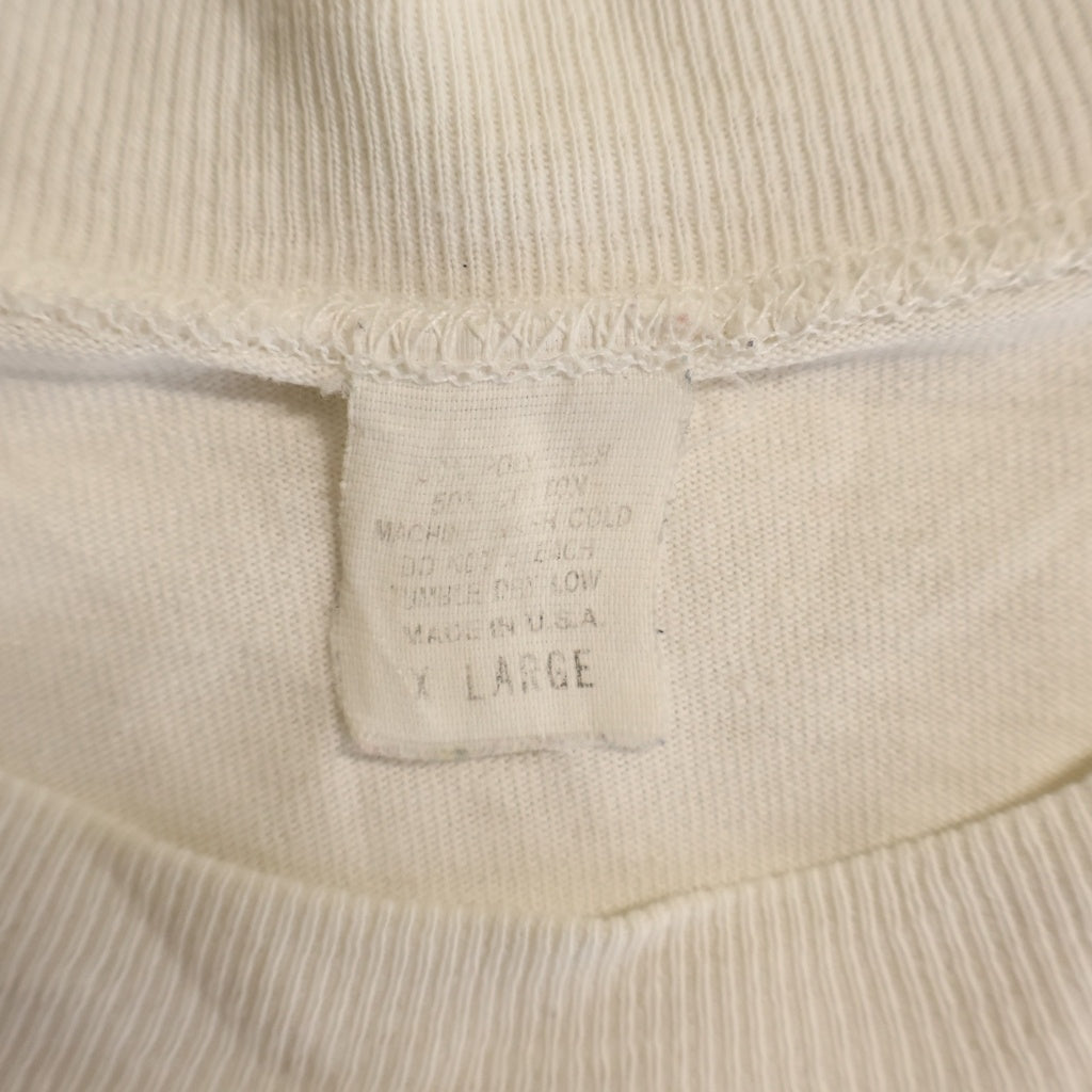 VINTAGE(ヴィンテージ) 90s USA製 JESUS 裾袖シングル クルーネックTシャツ ホワイト