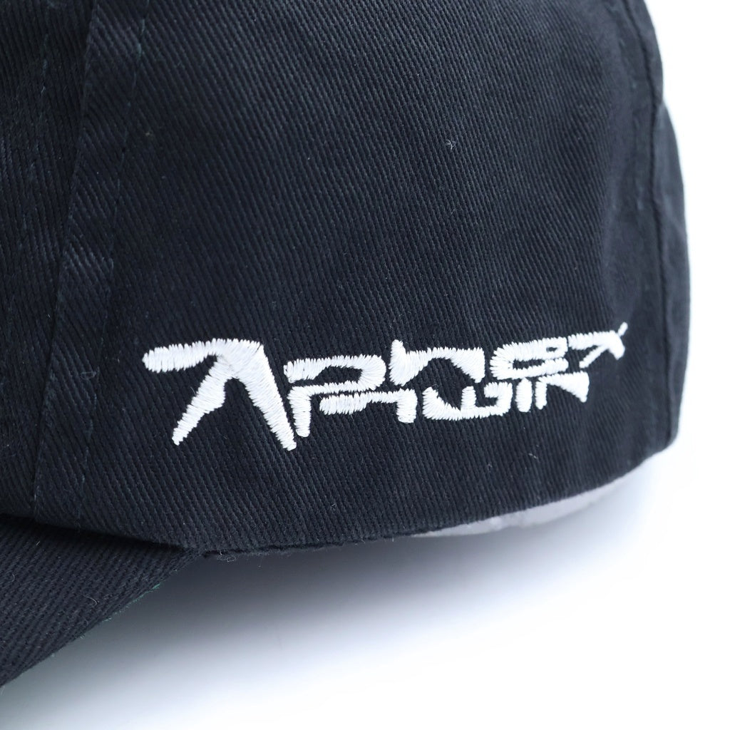 VINTAGE(ヴィンテージ) 00s APHEX TWIN エイプレックスツインズ つば裏グリーン 6パネルキャップ ブラック