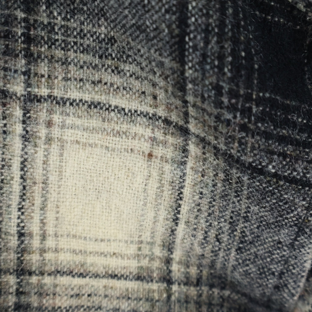 PENDLETON(ペンドルトン) 90s 黒白オンブレ 三角フラップ ウール 長袖シャツ ブラック