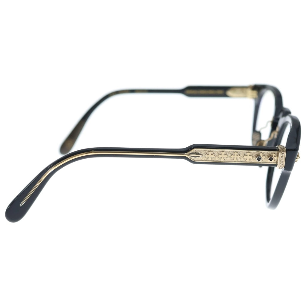 CHROME HEARTS(クロムハーツ) DINGALONGLINGLONG CHプラス ボストンフレーム アイウェア 眼鏡 ブラック/ゴールド