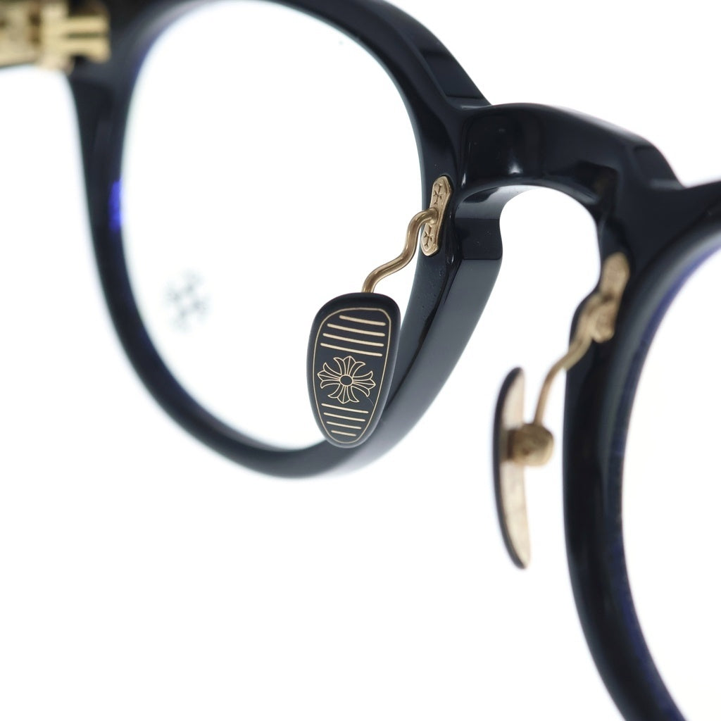 CHROME HEARTS(クロムハーツ) DINGALONGLINGLONG CHプラス ボストンフレーム アイウェア 眼鏡 ブラック/ゴールド