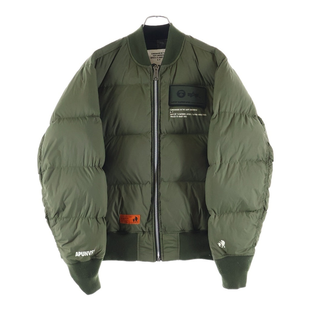 AAPE BY A BATHING APE(エーエイプバイアベイシングエイプ) REVERSIBLE MA1 リバーシブル MA-1 カモフラ切替 ブラック AAPDNM95009XXH