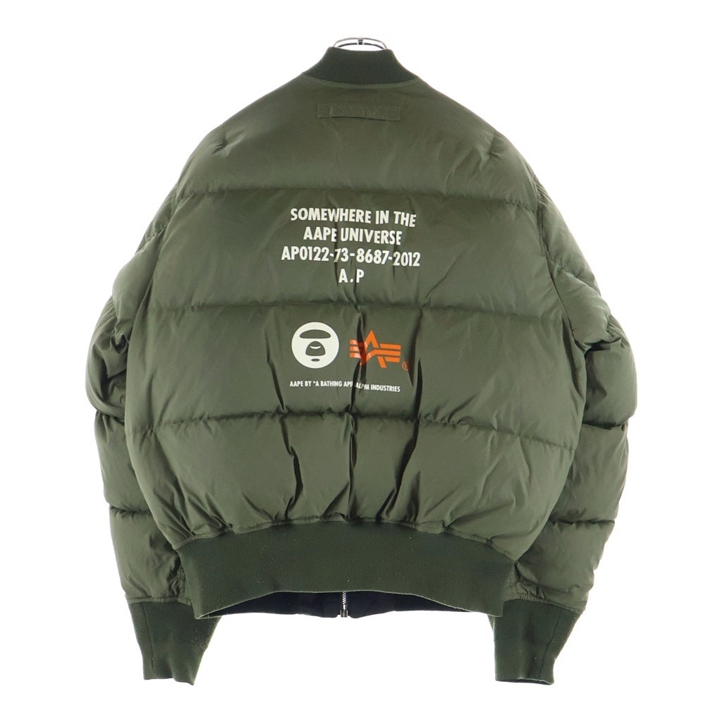 AAPE BY A BATHING APE(エーエイプバイアベイシングエイプ) REVERSIBLE MA1 リバーシブル MA-1 カモフラ切替 ブラック AAPDNM95009XXH
