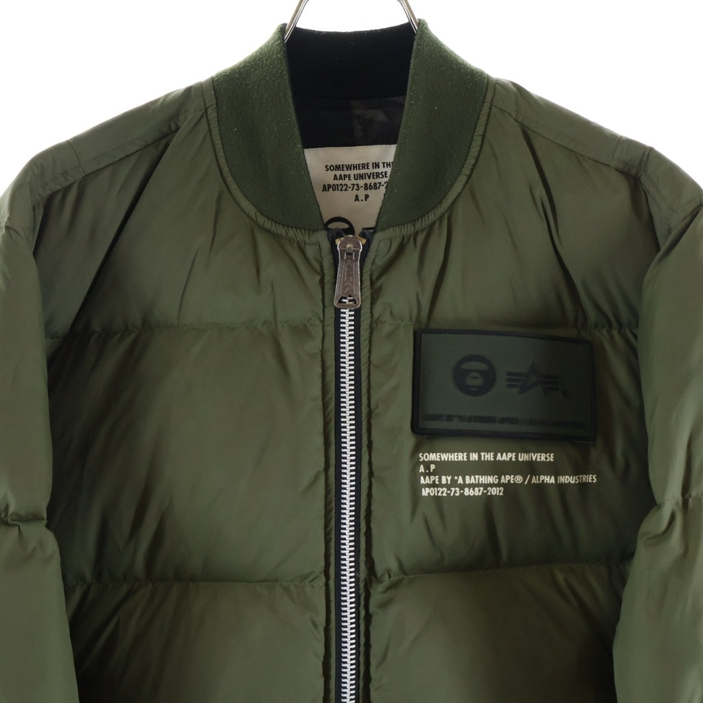 AAPE BY A BATHING APE(エーエイプバイアベイシングエイプ) REVERSIBLE MA1 リバーシブル MA-1 カモフラ切替 ブラック AAPDNM95009XXH
