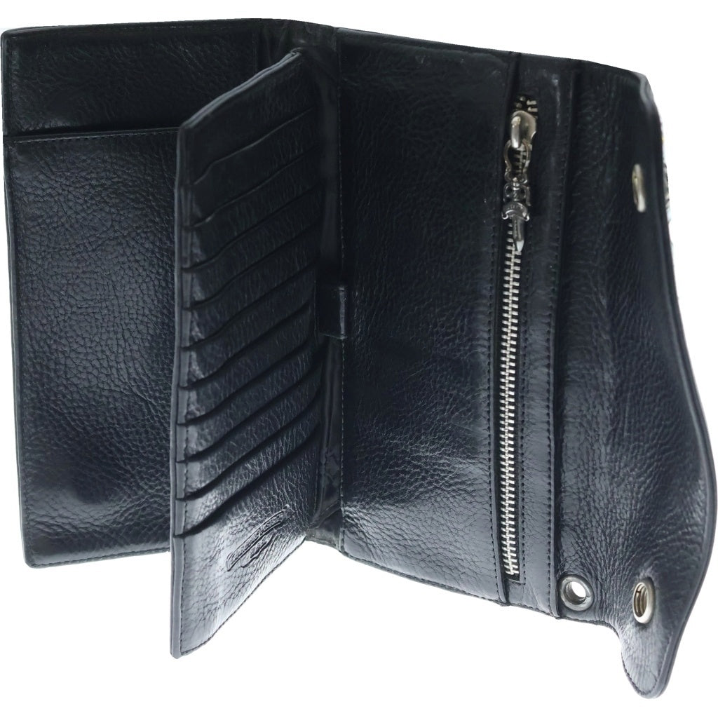 CHROME HEARTS(クロムハーツ) WAVE ウェーブ レザーウォレット 財布 ブラック