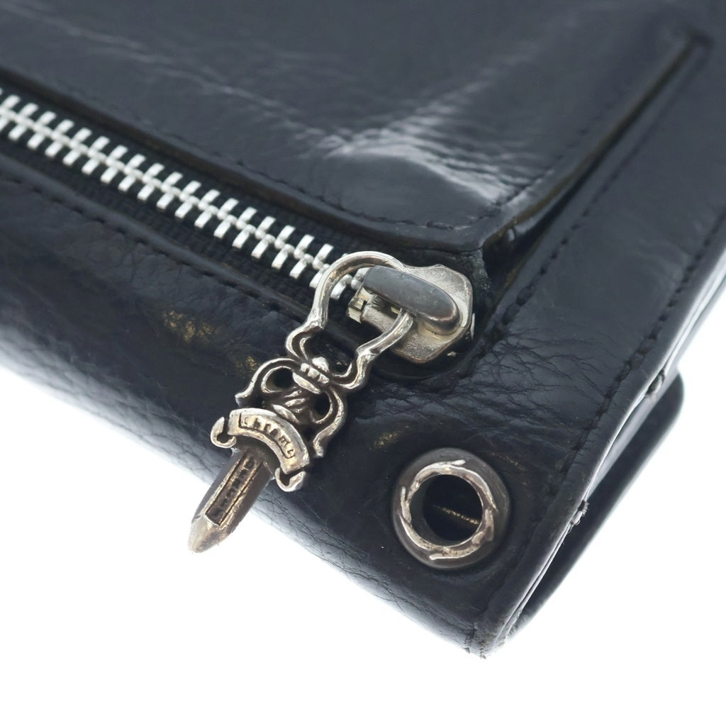 CHROME HEARTS(クロムハーツ) WAVE ウェーブ レザーウォレット 財布 ブラック
