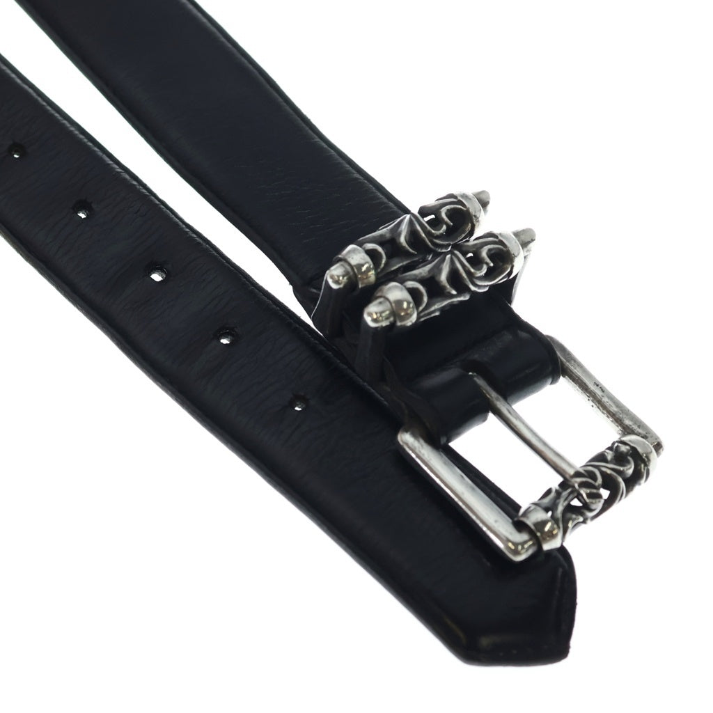 CHROME HEARTS(クロムハーツ) BLT ROLLER 3PC1.5inch 3PCローラーバックル レザーベルト シルバー BCA357