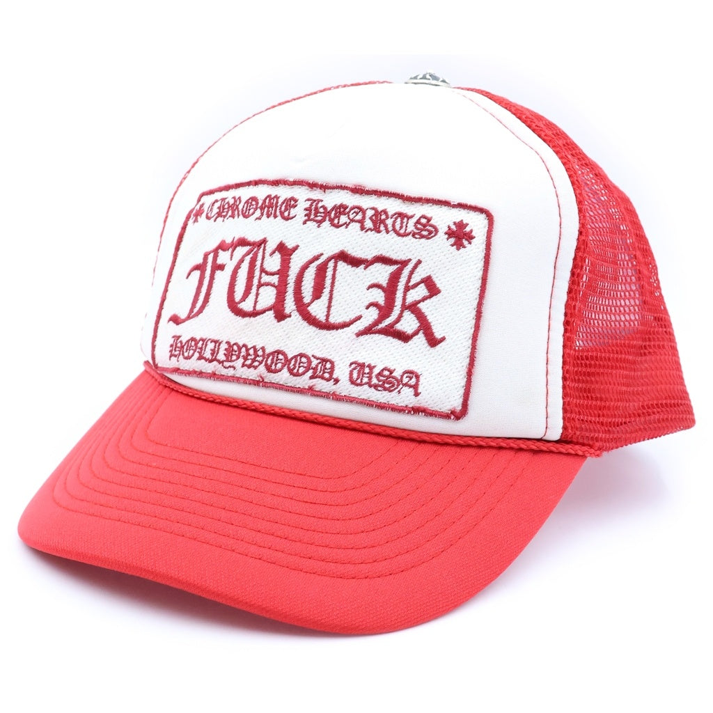 CHROME HEARTS(クロムハーツ) OLD TRUCKER CAP FUCK オールド トラッカー メッシュキャップ ファック レッド