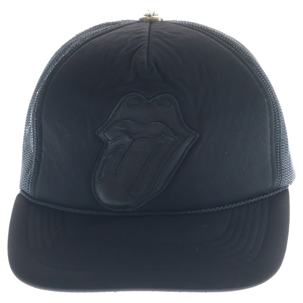 CHROME HEARTS(クロムハーツ) × ROLLING STONES オールド ローリングストーンズ リップ&タン メッシュキャップ 帽子 ブラック