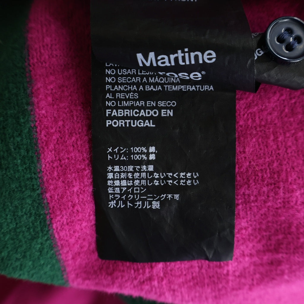MARTINE ROSE(マーティンローズ) MR RUGBY POLO フロント刺繍ポロシャツ 長袖ポロシャツ マルチ