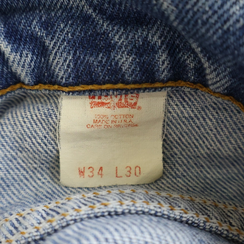 Levi's(リーバイス) 90s USA製 ボタン裏575 517 刺繍 パッチワーク ブーツカットデニム インディゴ