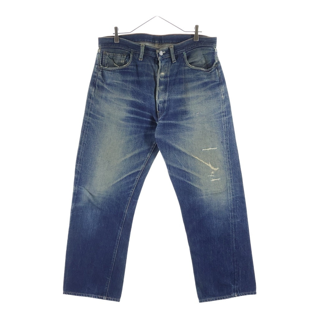 Levi's(リーバイス) 60s-70s BIGE後期 耳裏シングル ボタン裏2 レインボーステッチ デニムパンツ インディゴ 501