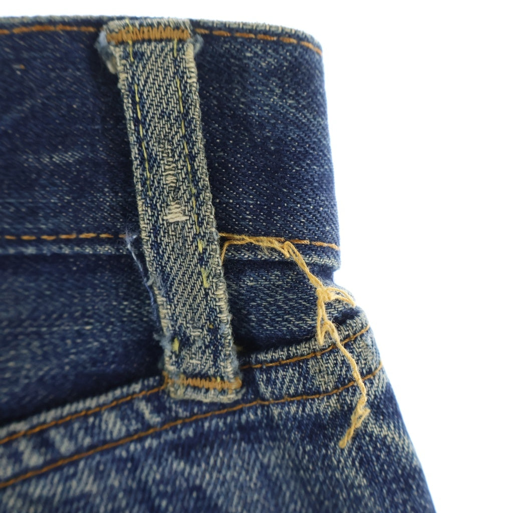 Levi's(リーバイス) 60s-70s BIGE後期 耳裏シングル ボタン裏2 レインボーステッチ デニムパンツ インディゴ 501
