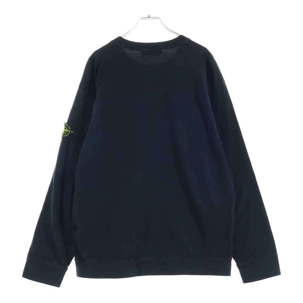 STONE ISLAND(ストーンアイランド) Long Sleeve Sweat ロゴワッペン付き クルーネック スウェットトレーナー ブラック 791563750