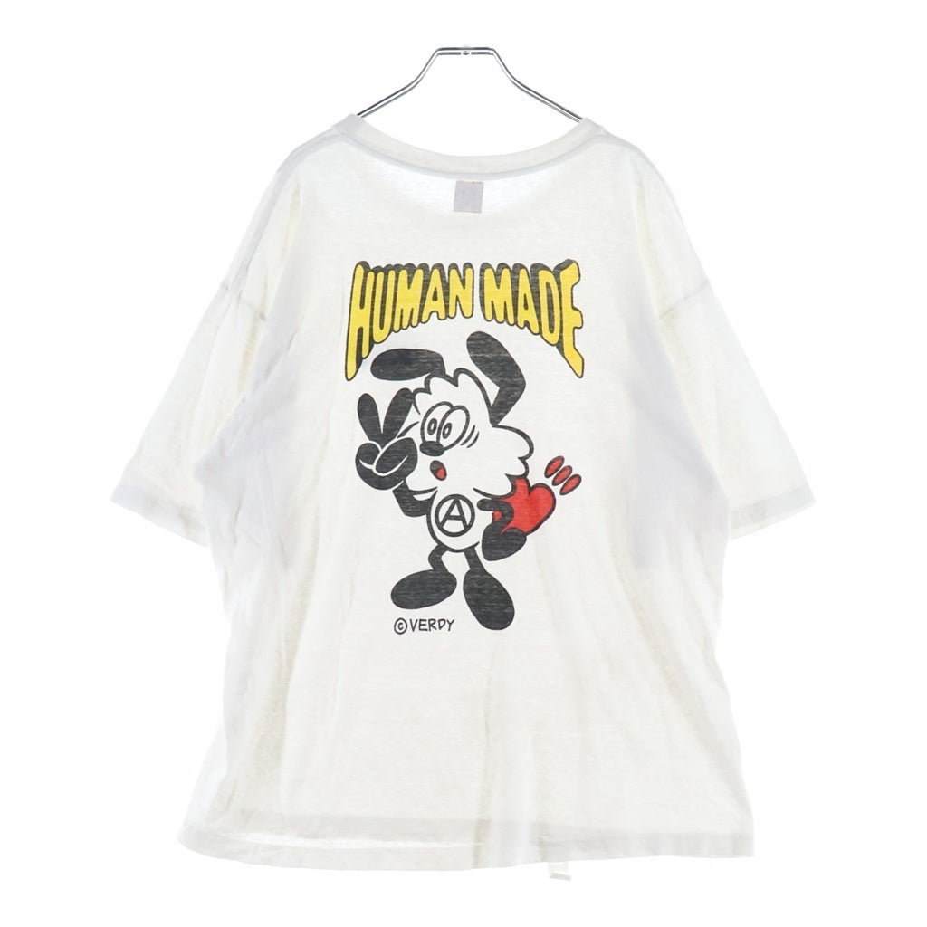 HUMAN MADE(ヒューマンメイド) VERDY T-Shirt ヴェルディ クルーネック半袖Tシャツ ホワイト
